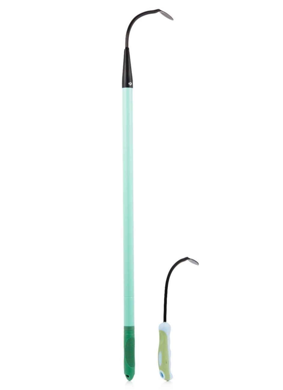 Long Handled Cultivator and Garden Hand Tool (Green)